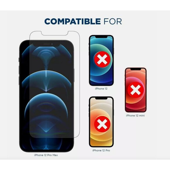 Tech Armor HD Clear Film Screen Protector for iPhone 12 Pro Max 6.7" [4-Pack] - Picture 5 of 6